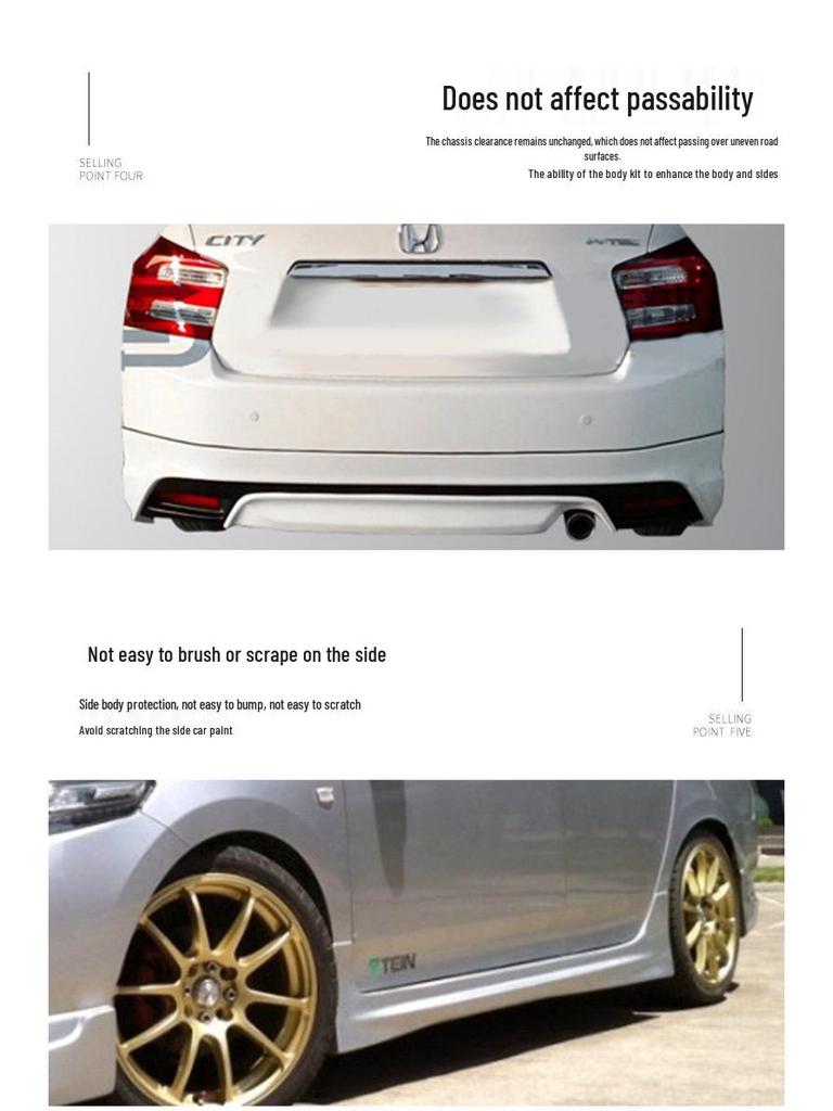 12-14 Year New Model Fit Small/Large Body Kit: Front Lip, Rear Diffuser, Side Skirts, Tail Wing