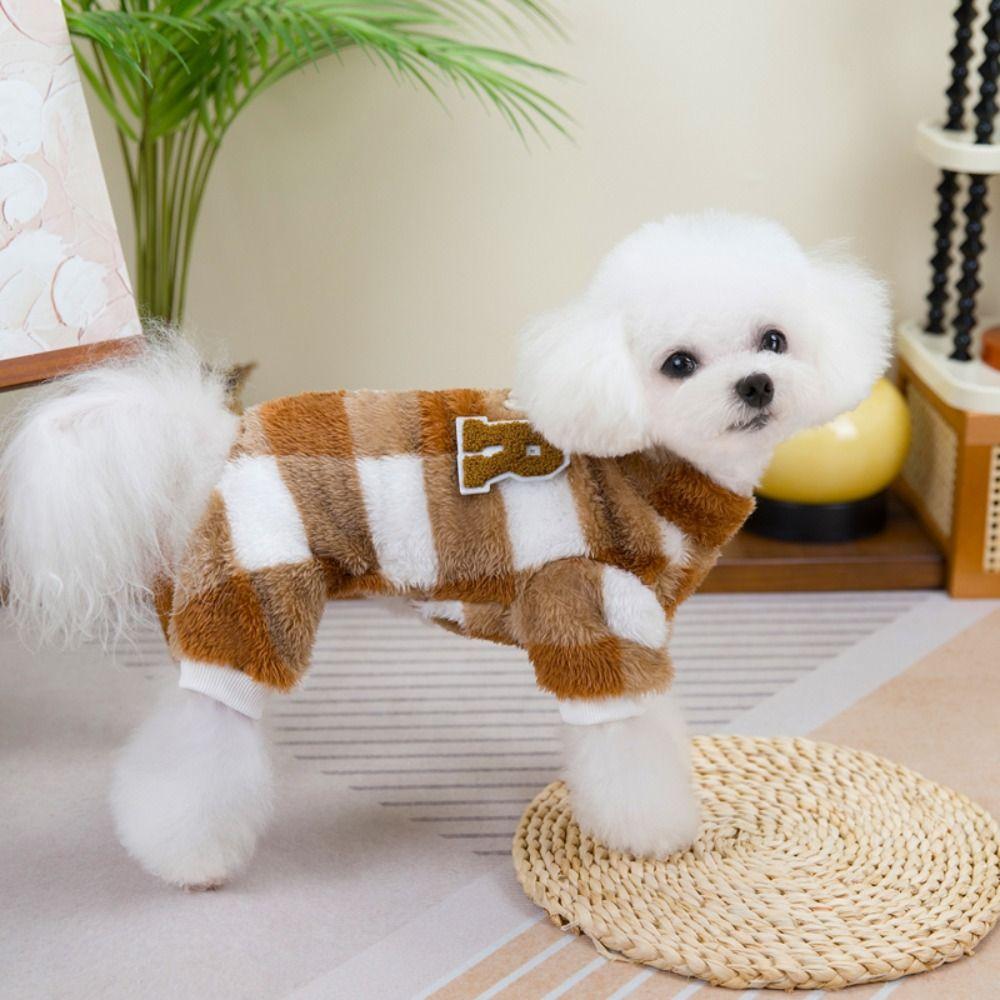 Double-faced Pile Puppy Jumpsuit Warm Pet Jacket Coat New Dog Clothes  Winter