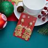 Christmas Rhinestone Gingerbread Man Drop Earrings For Women Candy Cane Bow Snowman Santa Claus Dangle Earring Party Jewelry