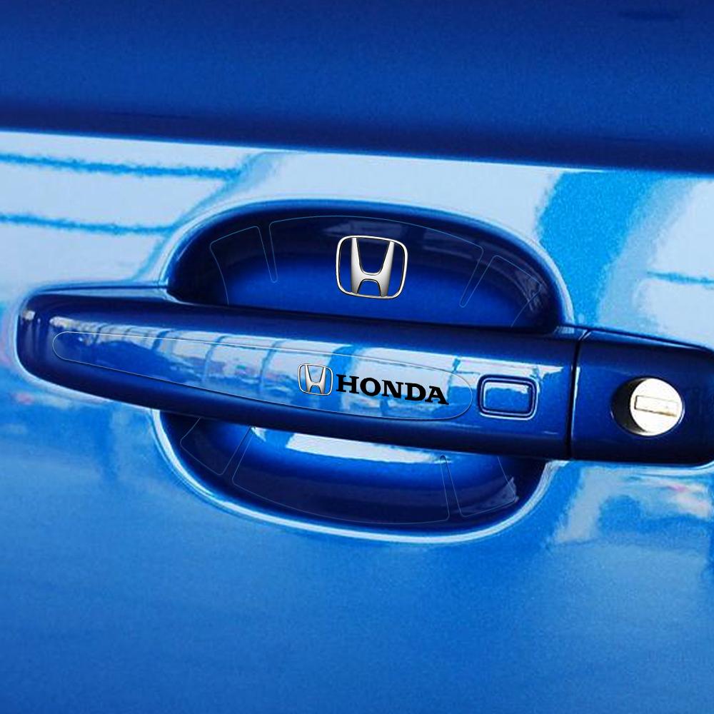 4/8Pcs Car Door Anti-scratch Protective Handle Bowl Sticker For Honda Civic Accord Vezel Fit CRV City CRZ Jazz HRV Typer Odyssey