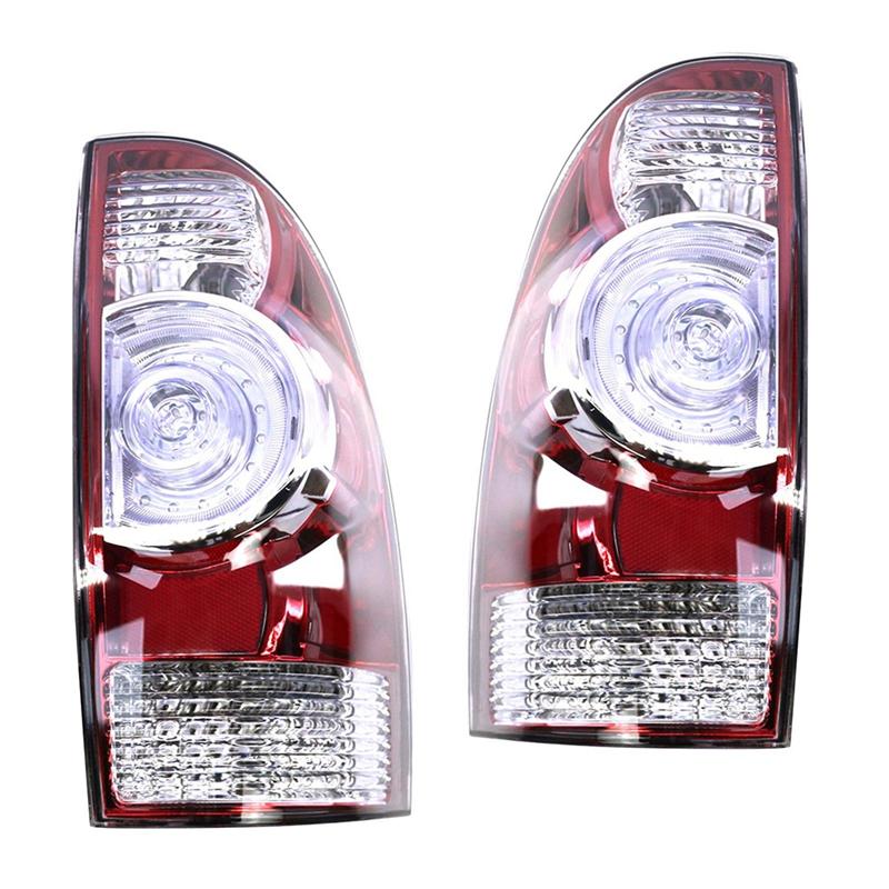 ABLZ-2Piece LED Tail Lights Left Right Rear Bumper Lights Assembly Signal Lamp Replacement Parts For Toyota Tacoma Pickup 2005-2