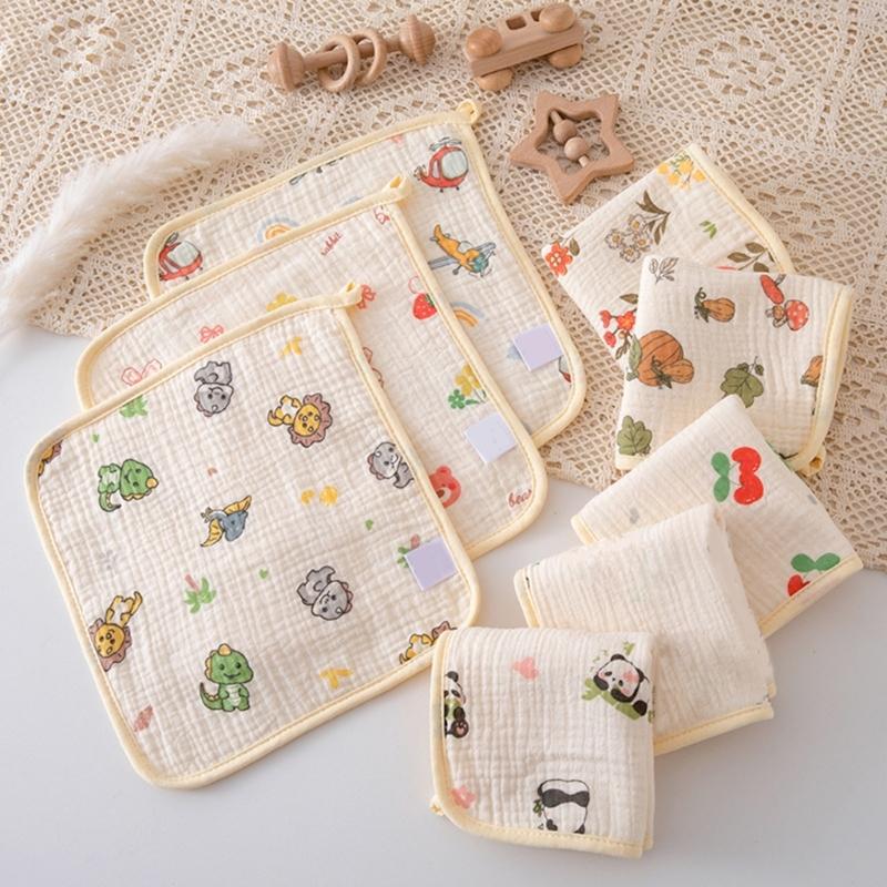 Cotton Washcloth Baby Square Face Towel for Delicate Skin Absorbent Newborns Bib Burping Cloth Hands Cleaning Towel