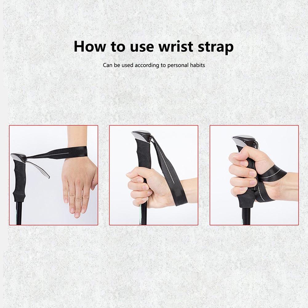 Collapsible Trekking Pole Walking Stick 5 Sections Ultra-light Telescopic Aluminum Alloy Outdoor Hiking Stick