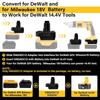 For Makita/Dewalt/Milwaukee 18V Lithium Battery To for Dewalt 12V 14.4V Ni-MH Battery Power Tools Battery Adapter Converter