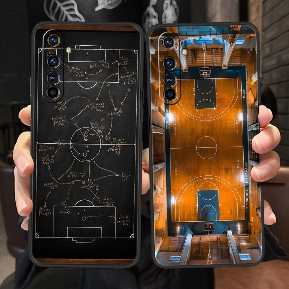 Football Basketball Tactical Board Case For Realme C67 C63 C55 C53 C35 C25 C21 GT 2 3 5 6 10 11 12 13 Pro Soft TPU Phone Cover