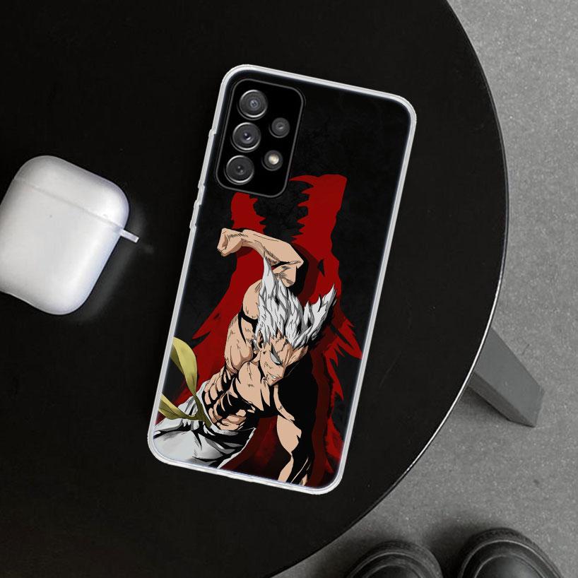 One P-Punch-Man Garou Phone Case Cover for Samsung Galaxy A12 A22 A32 A52 A72 A02S A51 A50S A31 A20S A10S Note 20 Ultra 10 Plus