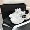 Shoes Women's New Leather Heightened Platform White Shoes Leather Mesh Versatile Sports Shoes Women