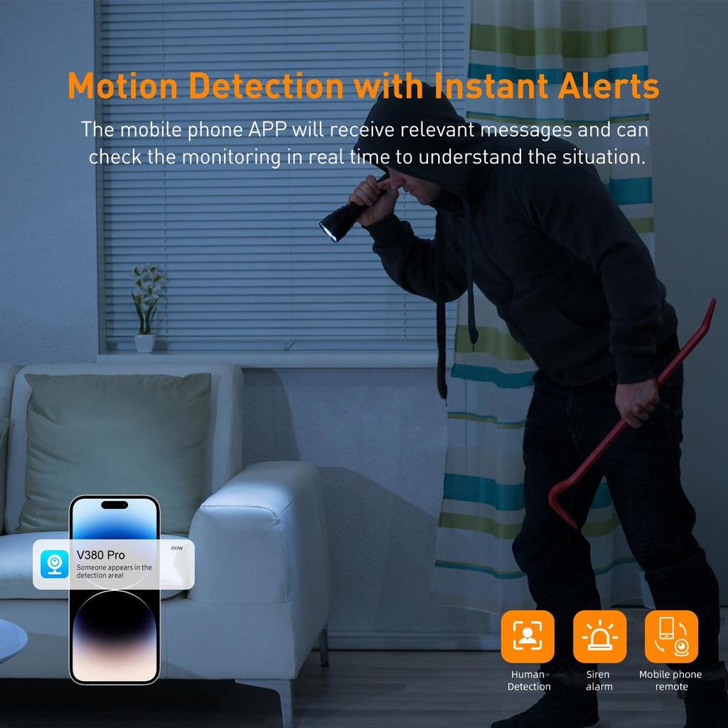 V380 Pro Triple-Eye Wireless Camera: Three-Screen, Three-Lens Intercom Surveillance System