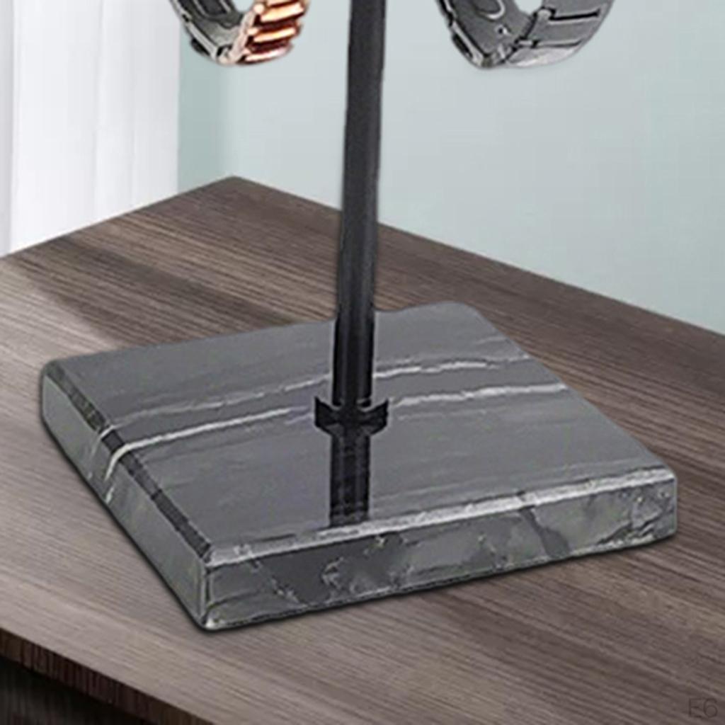 - Handcrafted Leather and Marble Watch Display Stand for Both Men' Women's Wrist Watches the
