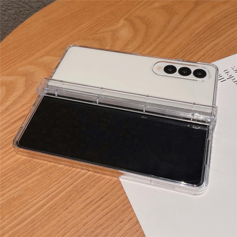 Transparent Hinge Protector Shockproof Cover for Samsung Galaxy Z Fold 4 5G Z Fold 3 Fold 5 Cases HD Hard Acrylic Full Protection Cover
