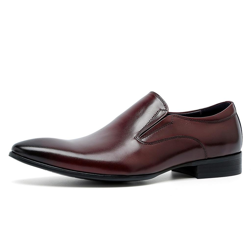 Leather Dress Business Casual Leather Shoes Men'S First Layer Cowhide Breathable Fashion Pointed Wedding Shoes