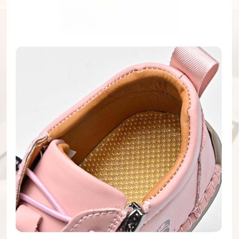 Women's Sneakers Round Toe Leather Shoes Fashion Casual Solid Color Zipper Boots