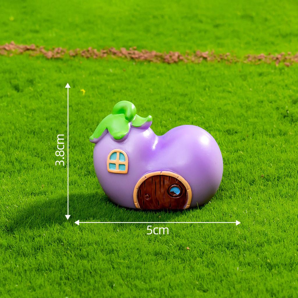 Adorable Resin Vegetable Fruit House Miniatures For Diy Garden Decor And Terrariums