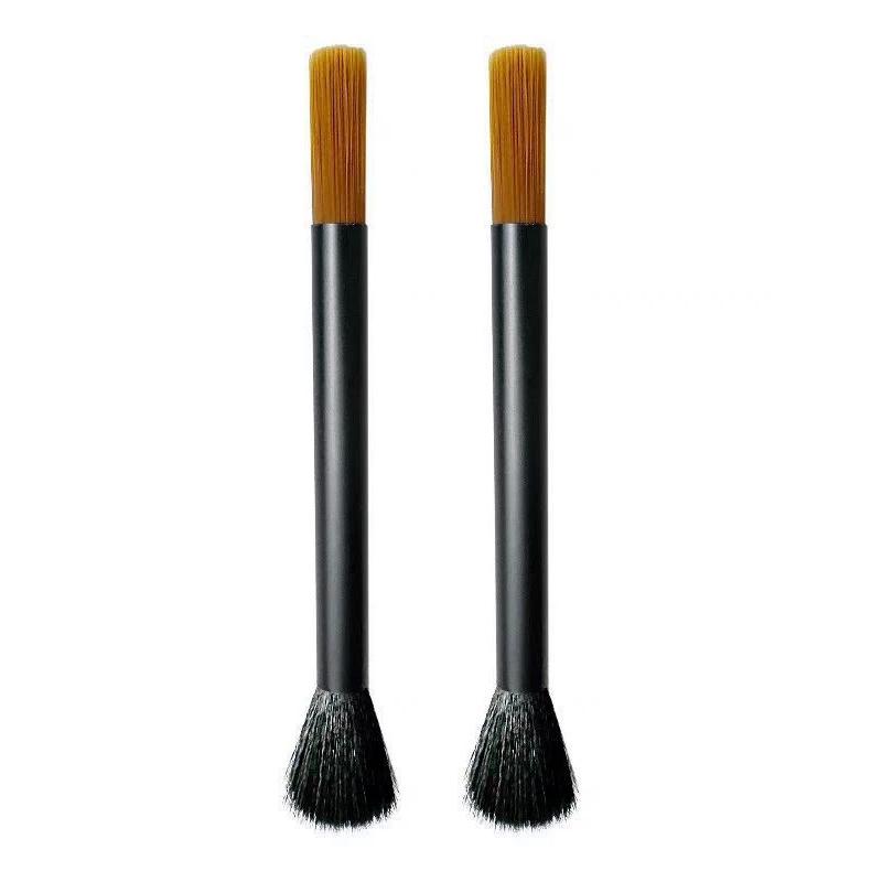 Double Head Soft Bristle Coffee Cleaning Brush Multifunctional Coffee Grinder Espresso Machine Dust Brush Cafe Bar Cleaning Tool