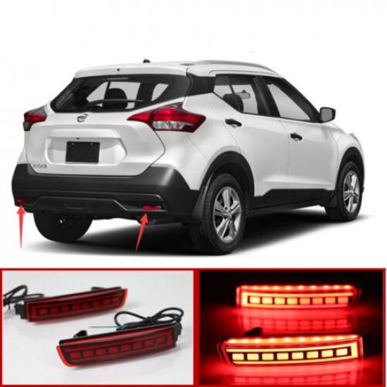 For NISSAN KICKS 2017- LED Rear Fog Light Tail Bumper Light Sets
