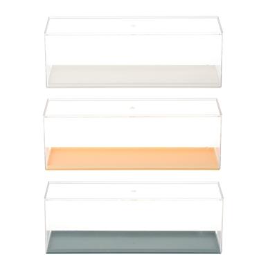 Vitrine Anti-Poussière avec Étagères Amovibles Boîte de Rangement Transparente pour Parfums Collections Maquettes Figurines Jouets