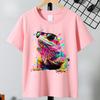 Boys Cool Lizard With Sunglasses Print Crewneck Short Sleeve Tee