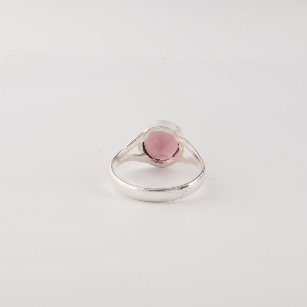 Rhodolith Edelstein Silberring, 925 Sterlingsilber Handgefertigter Ring, Damenschmuck, Versprechensring, Eleganter Brautring RR-83-5