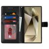 For Samsung Galaxy S24 Ultra Stand Case Textured Leather Wallet Phone Cover with Strap