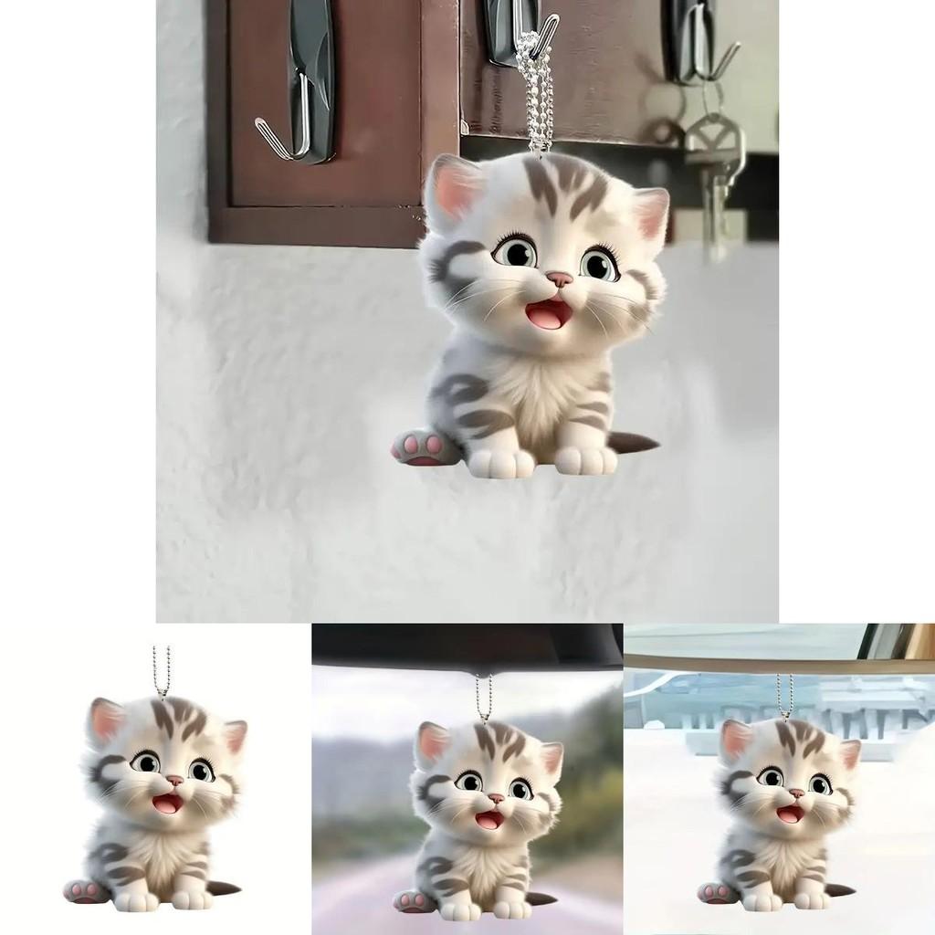 Car Decorative Acrylic Pendant Cheerful Cartoon Backpack Charm Ideal For Home Holidays And