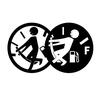 Funny Car Sticker Pull Fuel Tank Pointer Car Sticker Wrap Decal Decoration Fuel Tank Cap Wrap Decor