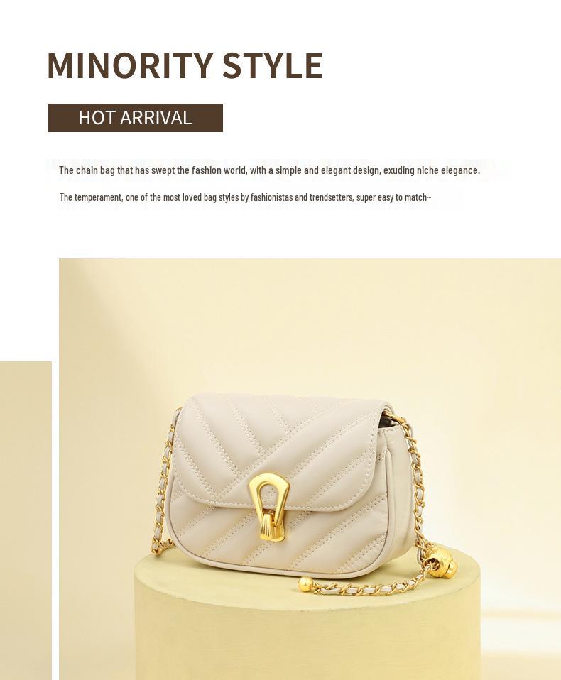 Women's Summer Crossbody Chain Bag: Small, Versatile, Light Luxury Shoulder Bag for Commuting