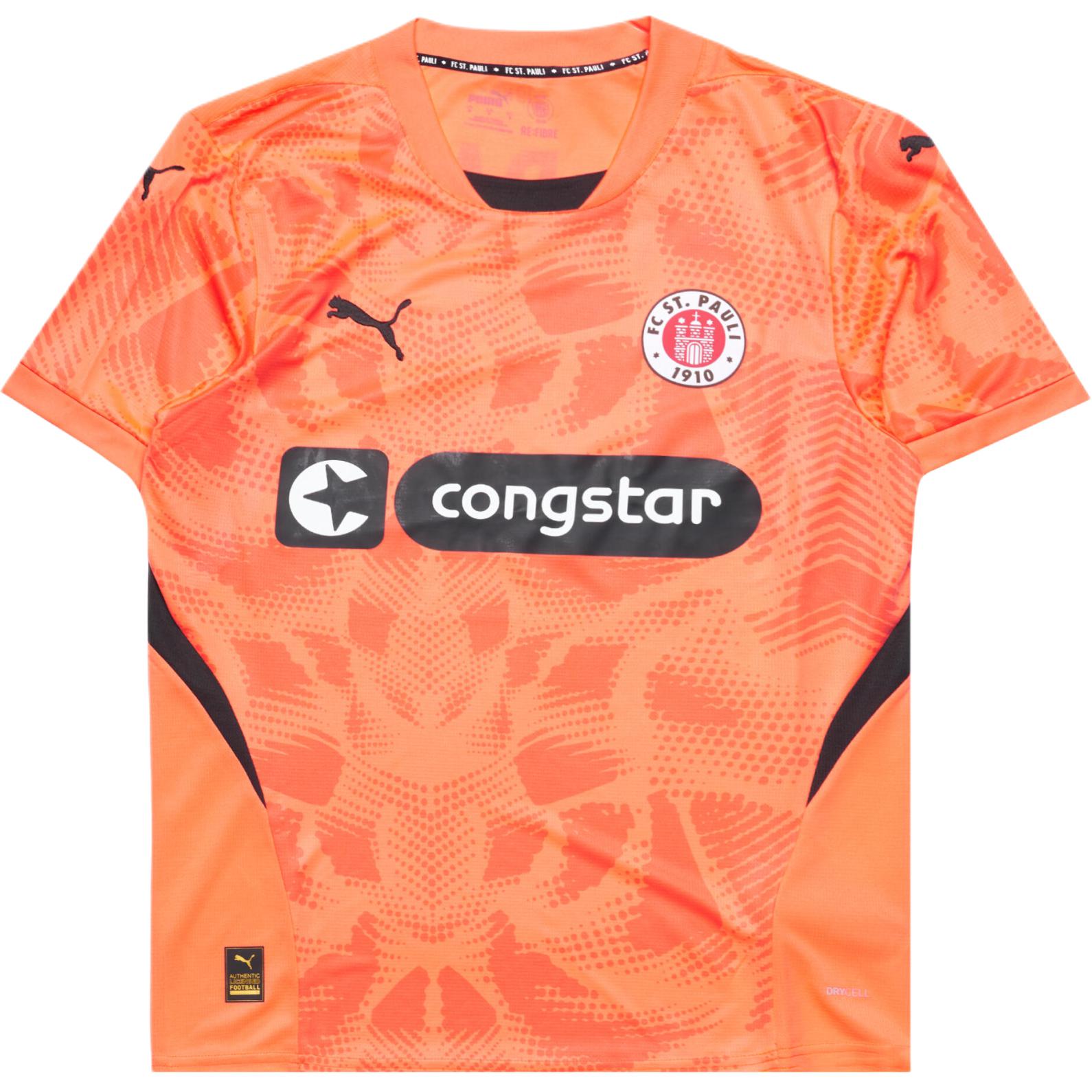 

Puma ФК Ст. Паули Drycell Fw24 Вратарский джерси Влагоотводящий Стильный Универсальный Футболка с коротким рукавом Мужской джерси Оранжевый 778755-36 M
