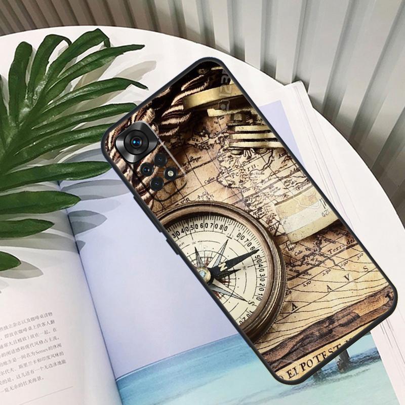 Compass Funda For Xiaomi Redmi Note 14 13 10 11 12 15 Pro Plus Case For Redmi 15C 14C 10C 12C 13C 15