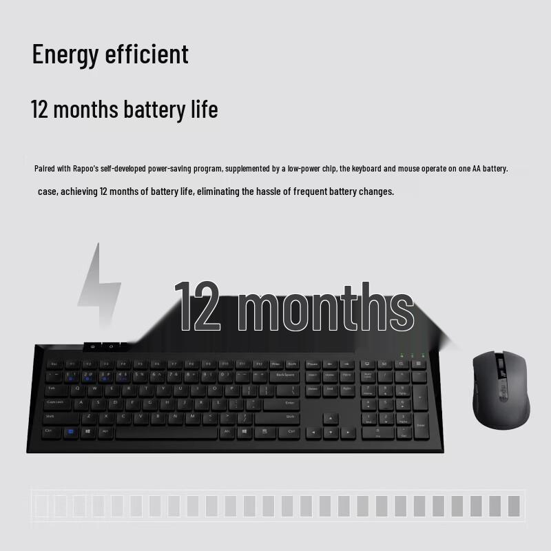 Rapoo Wireless Bluetooth Multi-mode Keyboard and Mouse Combo
