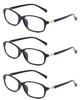 3PCS Reading Glasses Women 100°~+400° Anti-blue Light HD Ultra-light Magnifying Presbyopic Glasses