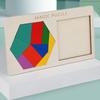 Hexagonal Wooden Geometric Puzzle Blocks for Kids 