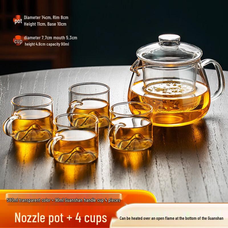 ZISIZ Thickened Glass Teapot