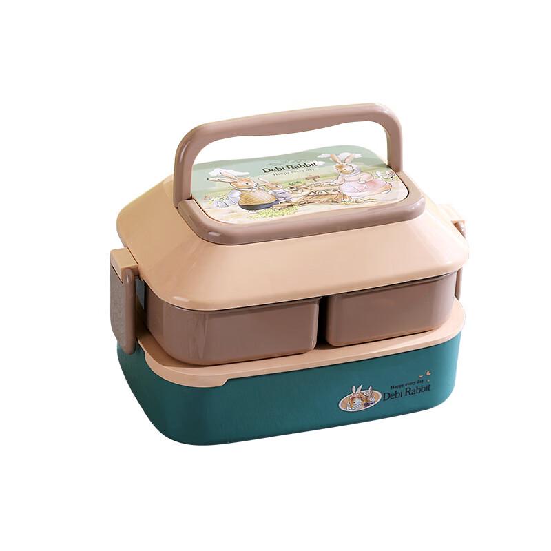 

ZISIZ Popular Rabbit Double-Layer Kids Lunch Box