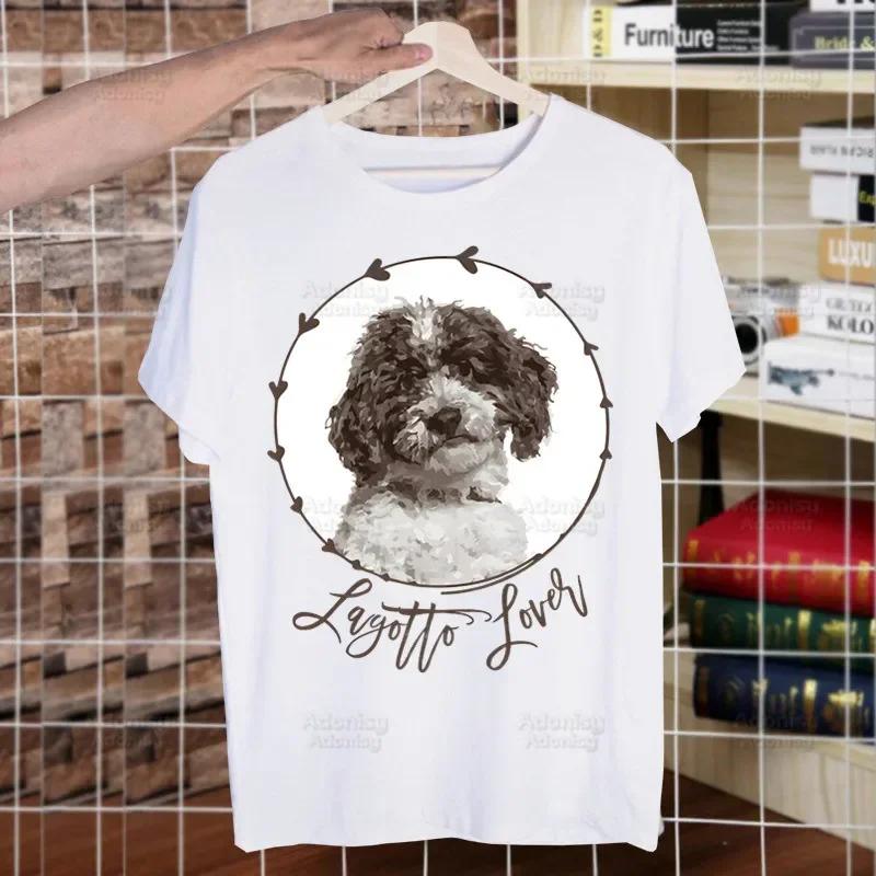 Das Leben ist besser mit Lagotto Romagnolo Herren Damen T-Shirt Tops Rundhals Weich Hund Italienische Rasse T-Shirt T-Shirt Kleidung T-Shirt