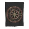 s Ragnar Lothbrok Blankets Norse Runes Wool Vintage Warm Throw Blanket for Coverlet Spring/Autumn