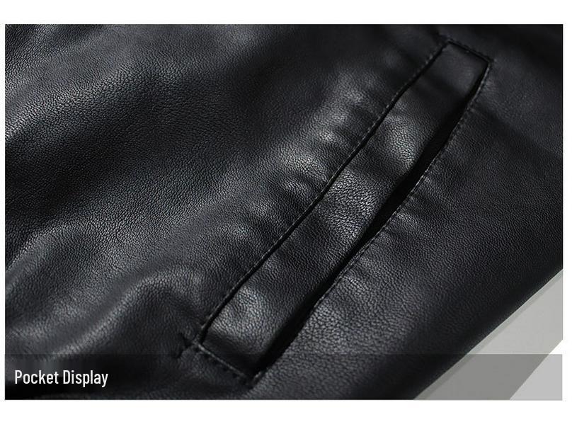 Men's Casual Hooded PU Leather Motorcycle Jacket