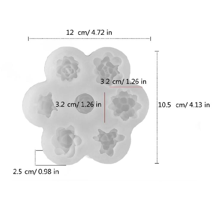 Succulent Plant Candle Silicone Mold DIYs Crystal Epoxy Resin Mould Candle Making Tool Handmade Soap Cake Chocolate Mold