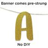Feliz Cumpleaños Gold Glitter Banner, Spanish Happy Birthday Banner, Fiesta Mexican Themed Birthday Party Decorations