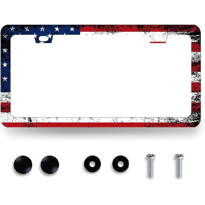 Funny License Plate Frame What‘S Your Favorite Scary Movie License Plate Holder Stainless Steel Auto Parts Blood License Plate Decoration For Men