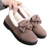 Winter new old north cotton shoes women's velvet thickened warm mother shoes short bow one pedal snow boots