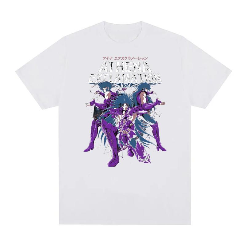 

Anime Saint Seiya T Shirt Men Women Washed Seiya Graphic Print 100% Cotton Summer Unisex Tops EU Size Retro Short Sleeve Tees 4XL