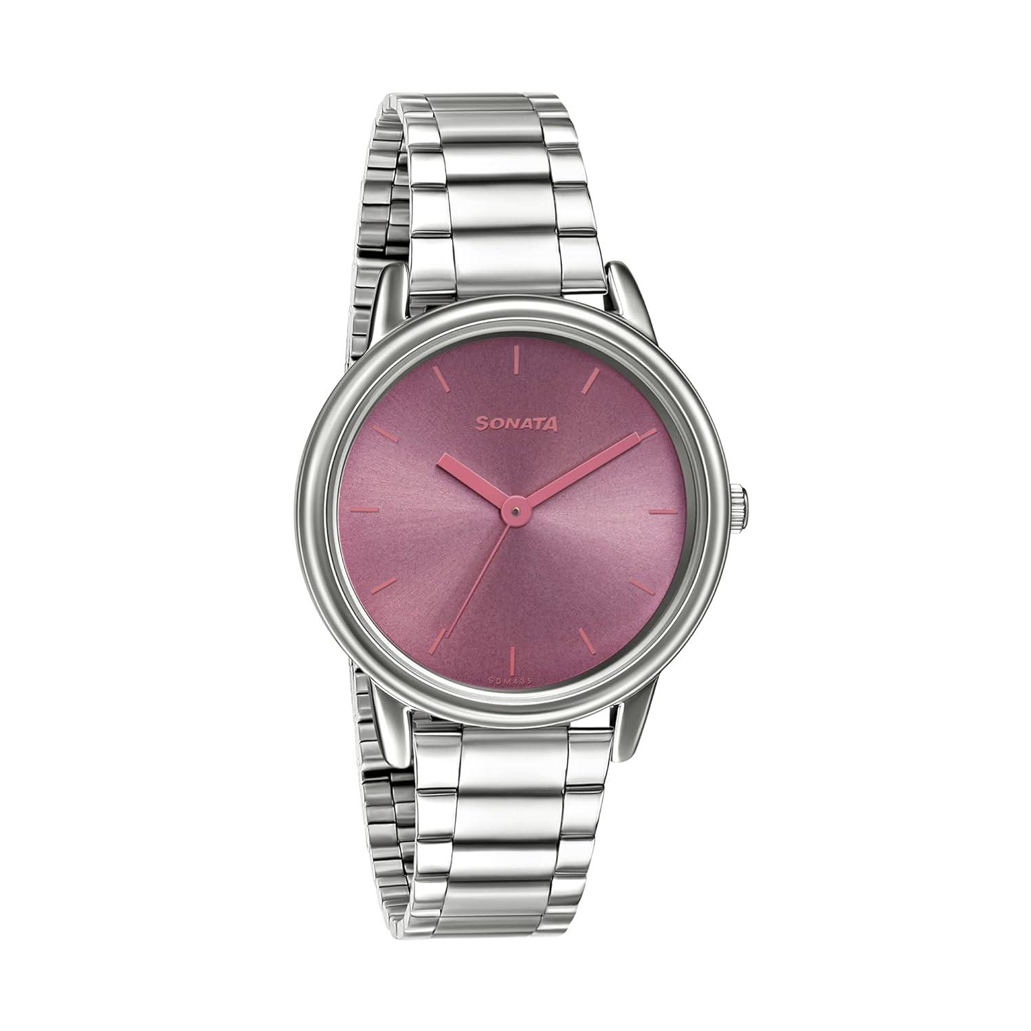 

Аналоговые женские часы Sonata (Циферблат с цветным ремешком)