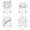 Floral Printed Tub Chair Covers Stretch Club Armchair Slipcovers Elastic Single Sofa Covers Living Room Bar Counter Hotel