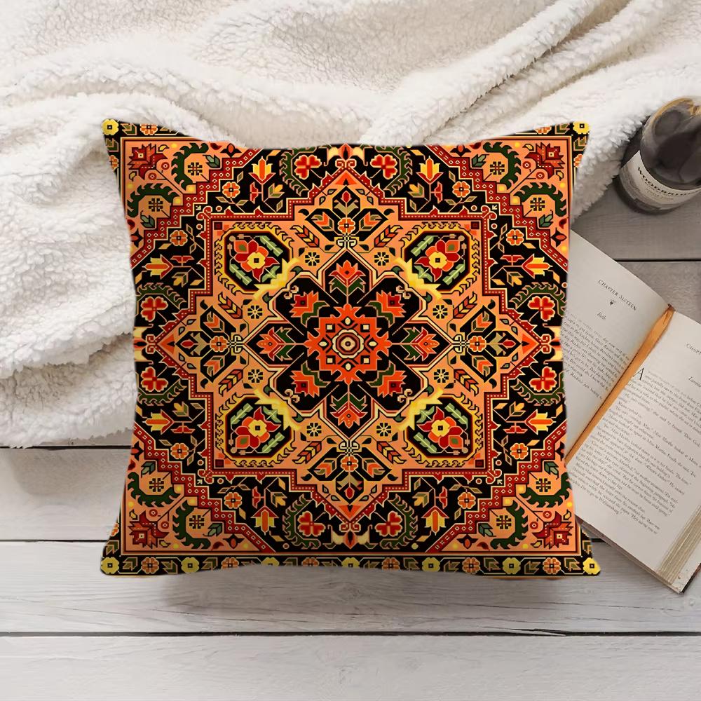 

Чехол для подушки в богемном клетчатом узоре, шелковистый короткий плюш, скрытая молния, пылезащитный чехол для диванной подушки, для домашнего декора 30x30cm