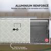 Aluminum Truck Toolbox, 76 L, Lock, 60.9 x 35.5 x 40.6 cm, Silver