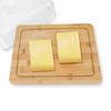 1pcs Bamboo Butter Container with Lid Transparent Butter Tray Cheese Storage Box Food Freshness Preservation Kitchen Organizer
