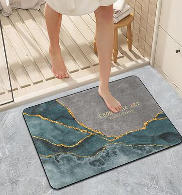 Kieselgur Teppich Weich Saugfähig Badezimmer Bodenmatte Toilette Toilettentür Schnelltrocknende Fußmatte Heimdekoration