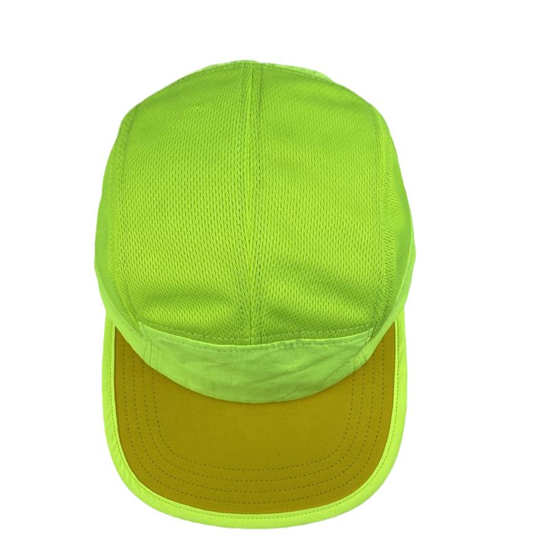 Unisex Men's Solf Brim Sports Cap Fluorescent Color Factory Custom Polyester Breathable Mesh Running Hats