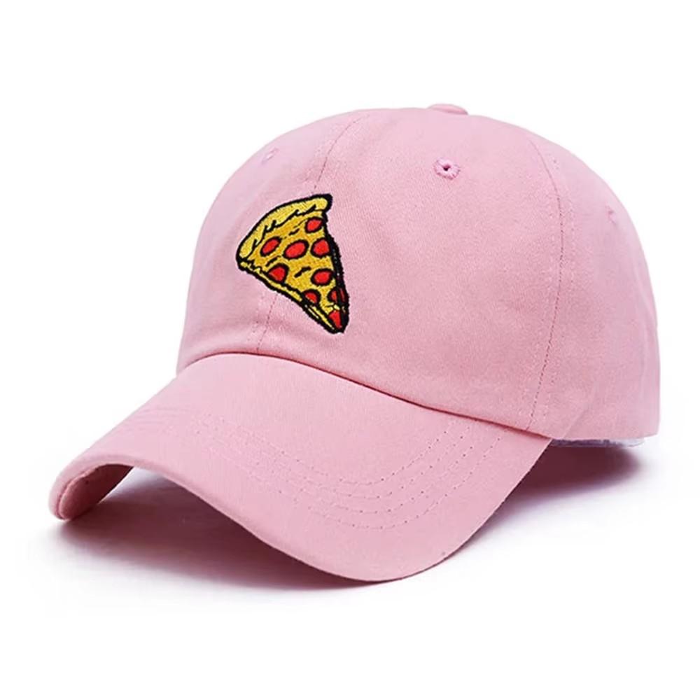 Pizza Embroidery Baseball Cap Unisex Adjustable Dad Hat For Women Men Fashion