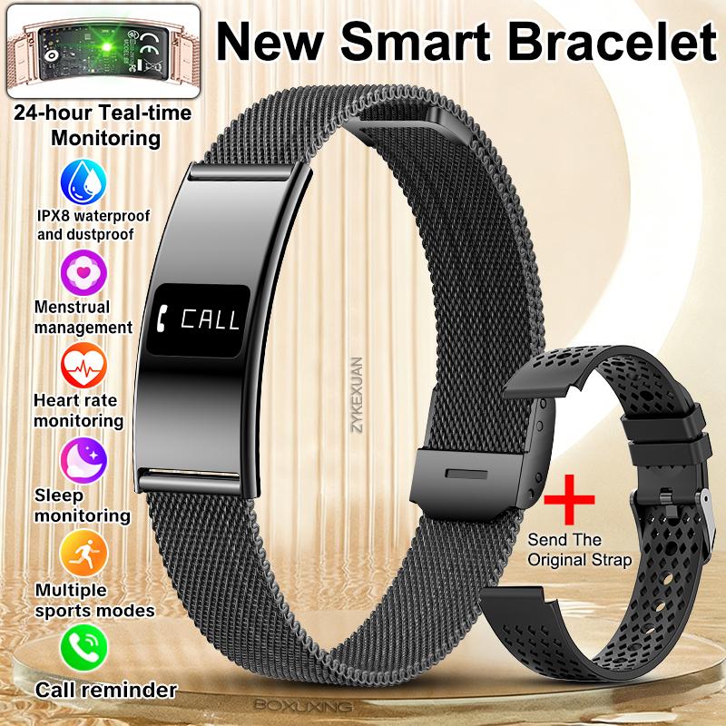 Fashion Women Smart Bracelet Heart Rate Sports Fitness Tracker 10ATM Waterproof Pedometer Call Reminder Smartwatch Men  New